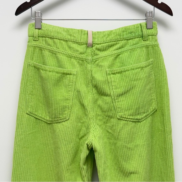 Wandler High Waisted Bright Green Rose Fit Corduroy Trousers Size 28 - Picture 6 of 12